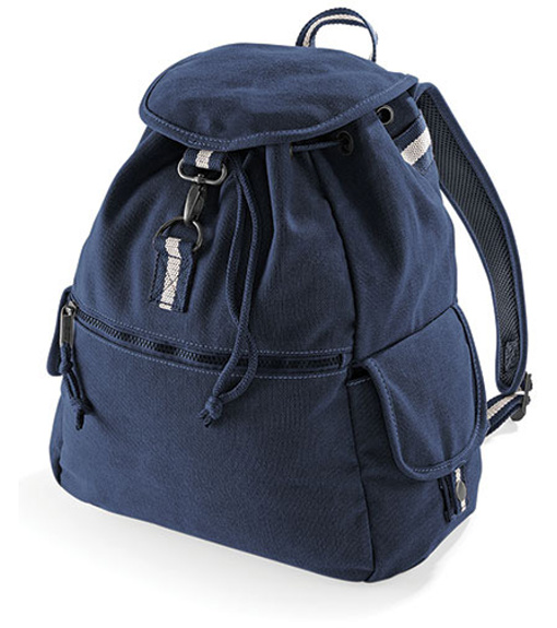Plátěný vintage batoh QD612 Quadra Vintage Oxford Navy