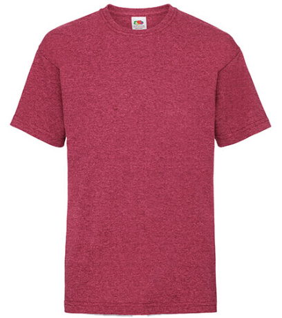 Dětské triko 61-033-0 Fruit of the Loom Vintage Heather Red