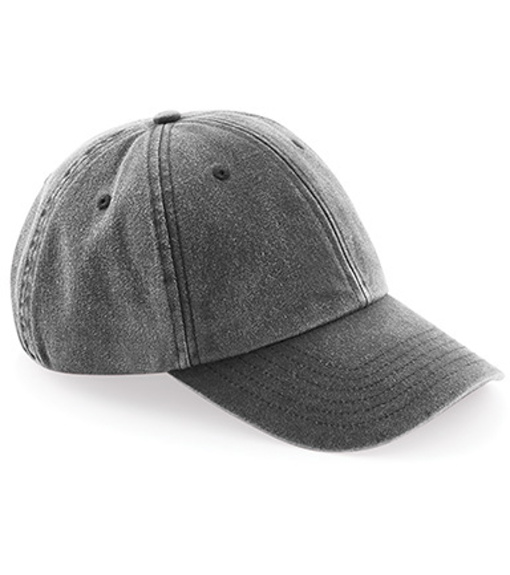 Pánská bavlněná kšiltovka B655 Beechfield Vintage Black