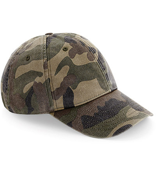 Pánská bavlněná kšiltovka B655 Beechfield Vintage Jungle Camo