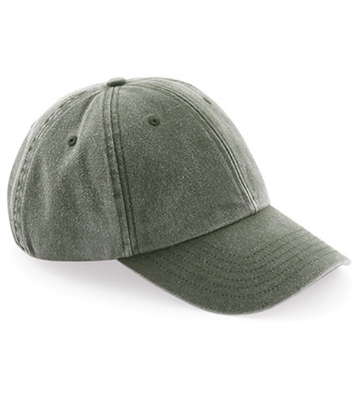 Pánská bavlněná kšiltovka B655 Beechfield Vintage Olive
