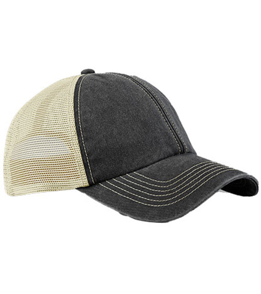 Pánská síťovaná vintage kšiltovka B672 Beechfield Vintage Black