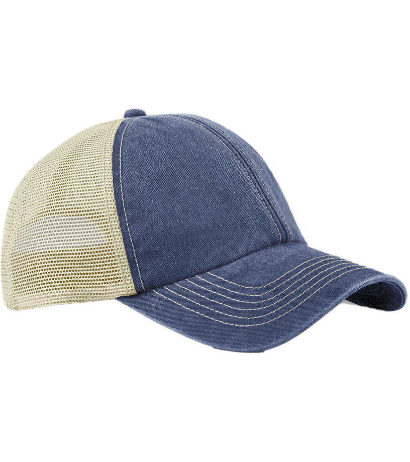 Pánská síťovaná vintage kšiltovka B672 Beechfield Vintage Denim