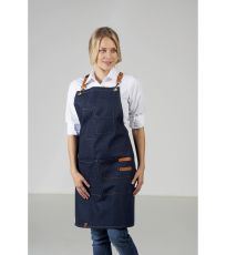 Dlouhá pracovní zástěra s laclem EX283 Exner Navy