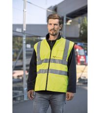 Oboustranná reflexní vesta Hi-Vis Reversible Safety Bodywarmer Ural 2-in-1 Korntex Signal Yellow