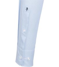Pánská popelínová košile SN693600 Seidensticker Striped Light Blue - White