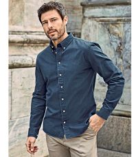 Pánská keprová košile - větší velikosti TJ4002X Tee Jays Indigo