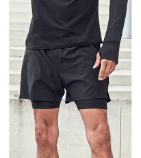 Pánské dvouvrstvé sportovní kraťasy TL615 Tombo Black