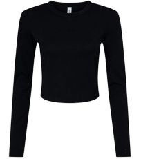 Dámský crop top BL1501 Bella Solid Black Blend