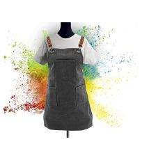 Dětská zástěra s laclem Kids Apron Canvas Exner Olive