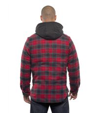 Pánská flanelová bunda BU8620 Burnside Red - Navy -Checked