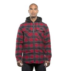Pánská flanelová bunda BU8620 Burnside Red - Navy -Checked