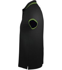Pánské polo triko PASADENA SOĽS Black / Lime
