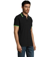 Pánské polo triko PASADENA SOĽS Black / Lime