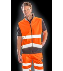 Unisex bezpečnostní softshellová vesta R451X Result Fluorescent Yellow