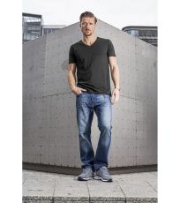 Lehké tričko s výstřihem do V Light T-Shirt V-Neck Build Your Brand Charcoal (Heather)