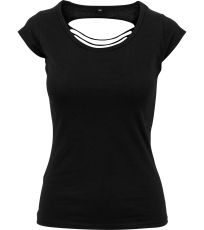 Dámské tričko s vykrojenými zády BY035 Build Your Brand Black
