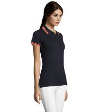 Dámské polo triko PASADENA WOMEN SOĽS French navy / Neon orange