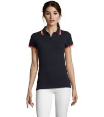 Dámské polo triko PASADENA WOMEN SOĽS French navy / Neon orange