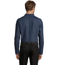 Pánská košile s dlouhým rukávem BARRY MEN SOĽS Denim brut