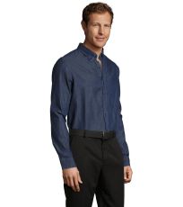 Pánská košile s dlouhým rukávem BARRY MEN SOĽS Denim brut