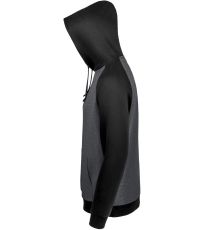 Unisexová mikina SEATTLE SOĽS Charcoal melange / Black