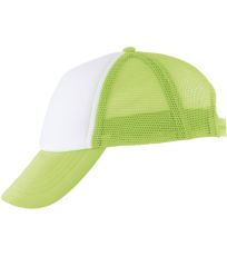 Dětská kšiltovka BUBBLE KIDS SOĽS White / Neon green