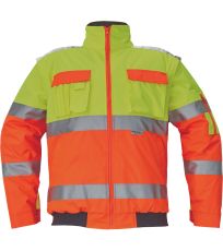 Pánská HI-VIS zimní bunda CLOVELLY PILOT 2 v 1 Cerva