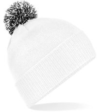 Zimní čepice s bambulí B450 Beechfield White