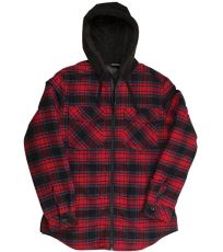 Pánská flanelová bunda BU8620 Burnside Red - Navy -Checked