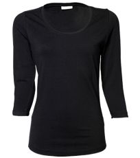 Dámské triko s 3/4 rukávem TJ460 Tee Jays Black