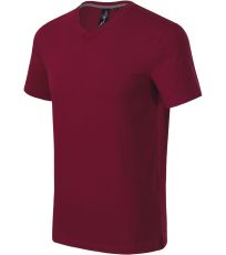 Pánské tričko Action V-neck Malfini premium garnet
