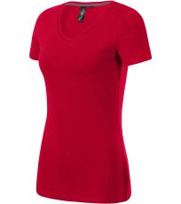 Dámské tričko Action V-neck Malfini premium formula red